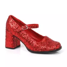 Kids Glitter Red Heel Shoes at Spencer's