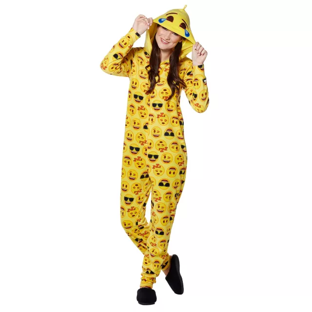 Adult Emoji Jumpsuit at Spencer's