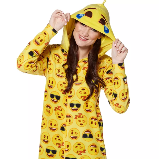 Adult Emoji Jumpsuit at Spencer's