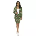 Adult SantaBabe Ugly Christmas Skirt Suit at Spirit Halloween