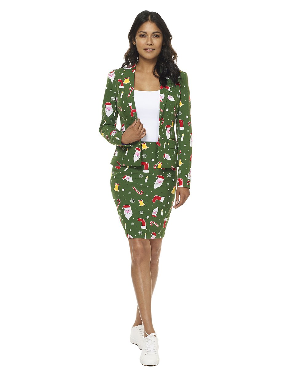 Adult SantaBabe Ugly Christmas Skirt Suit by Spirit Halloween