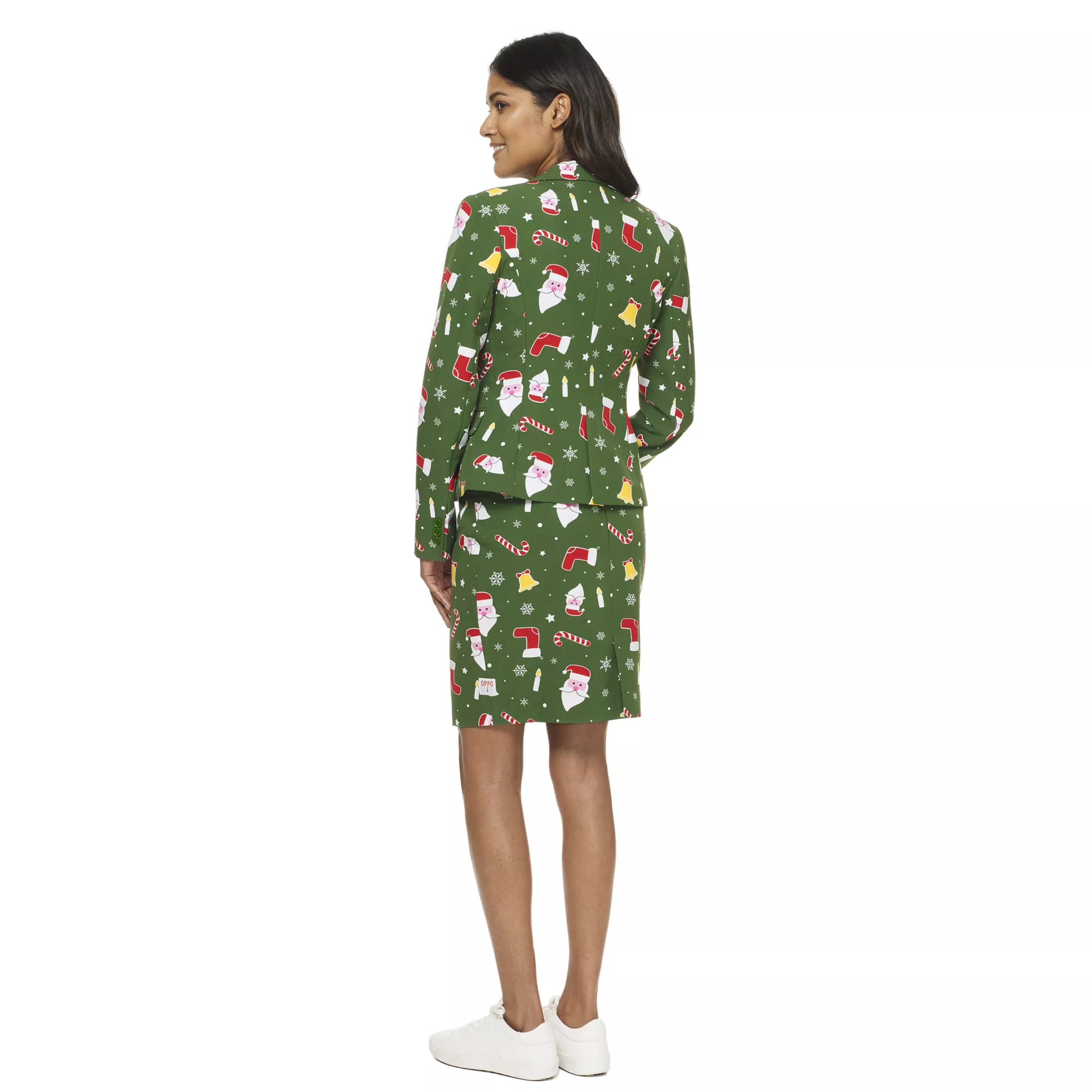 Adult SantaBabe Ugly Christmas Skirt Suit at Spirit Halloween