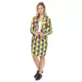 Adult Harlequeen Mardi Gras Skirt Suit at Spirit Halloween