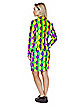 Adult Harlequeen Mardi Gras Skirt Suit