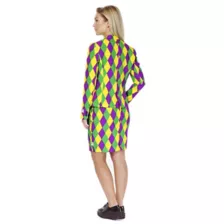 Adult Harlequeen Mardi Gras Skirt Suit at Spirit Halloween