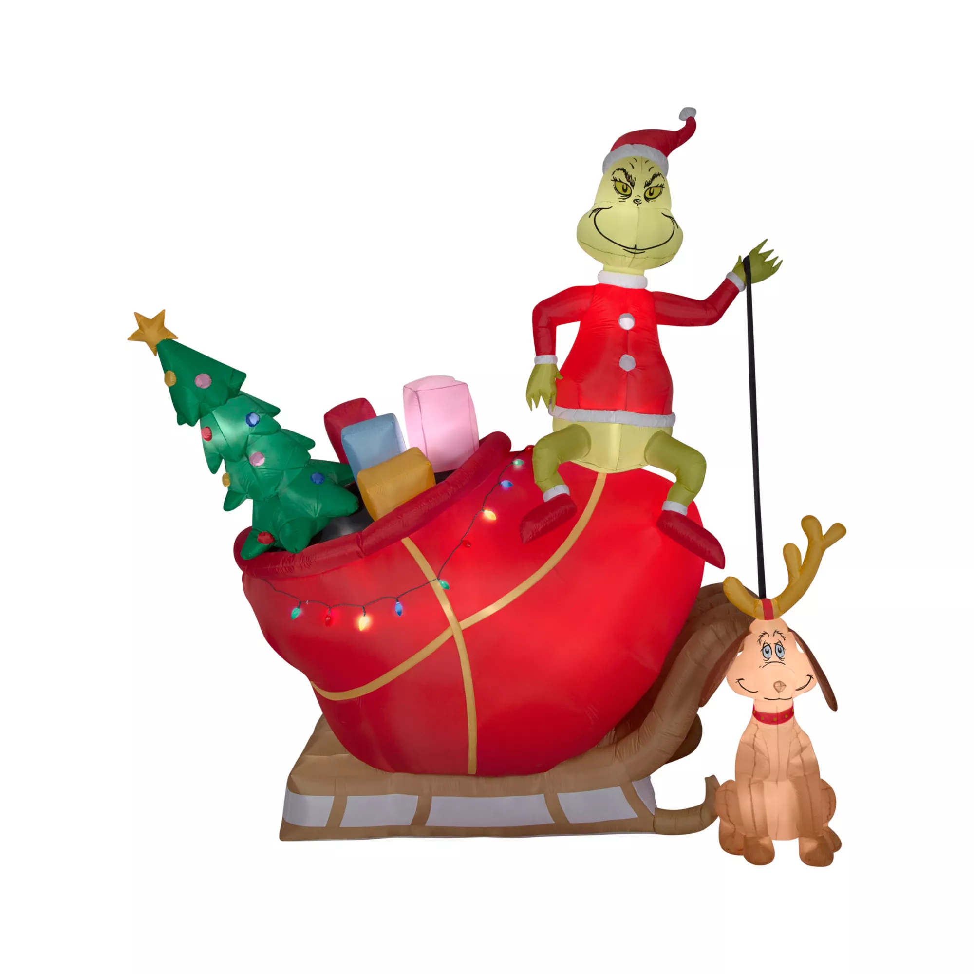 12 Ft Light-Up Grinch and Max Inflatable Decorations - The Grinch Who Stole Christmas at Spirit Halloween