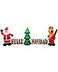 4 Ft Light Up Feliz Navidad Inflatable - Decorations