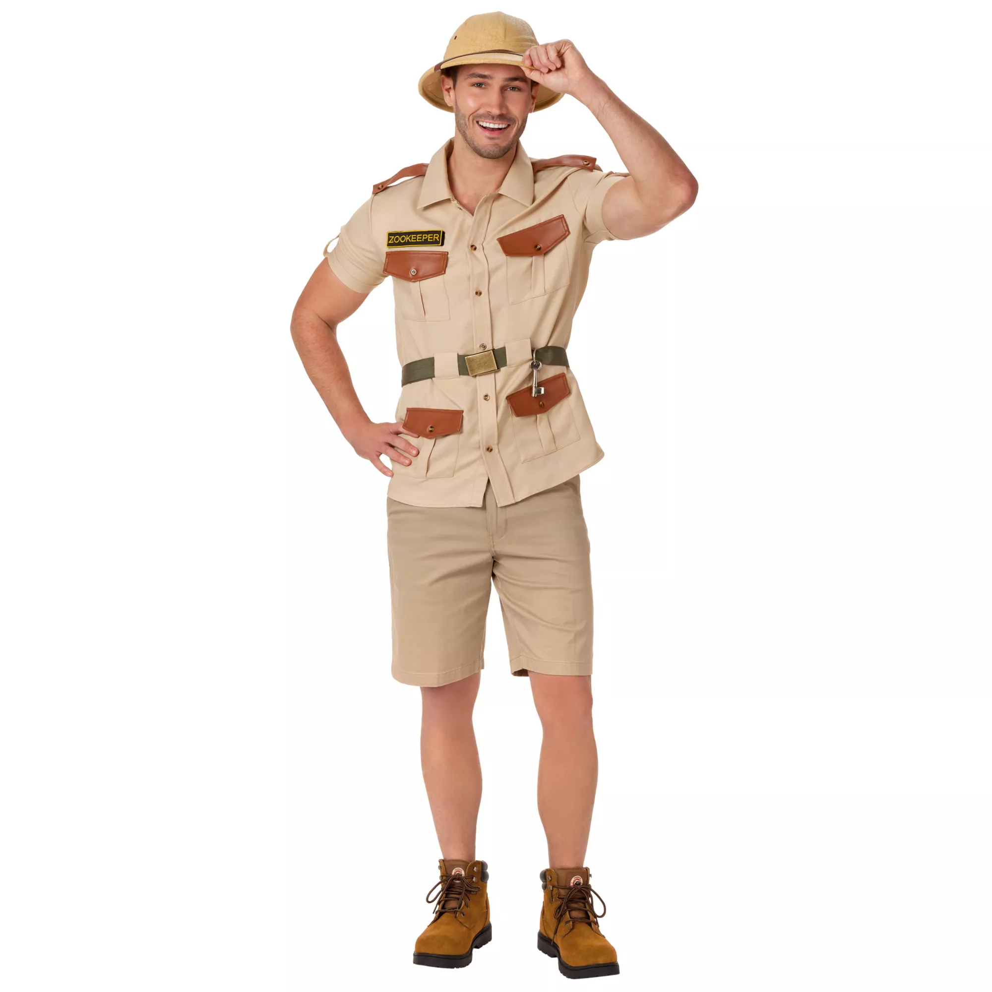 Adult Men's Zookeeper Plus Size Costume at Spirit Halloween