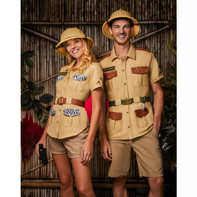 Safari Man Costume Brown Adult Khaki Zookeeper Suit Safari Man Costume Brown Adult Khaki Zookeeper Suit
