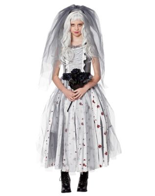 49 White & Red Zombie Bride Women Adult Halloween Costume - Small