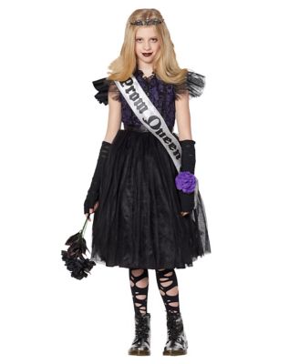 Adult Ladies Zombie Bloody Bride Fancy Dress Halloween Costume Womens Prom  Queen