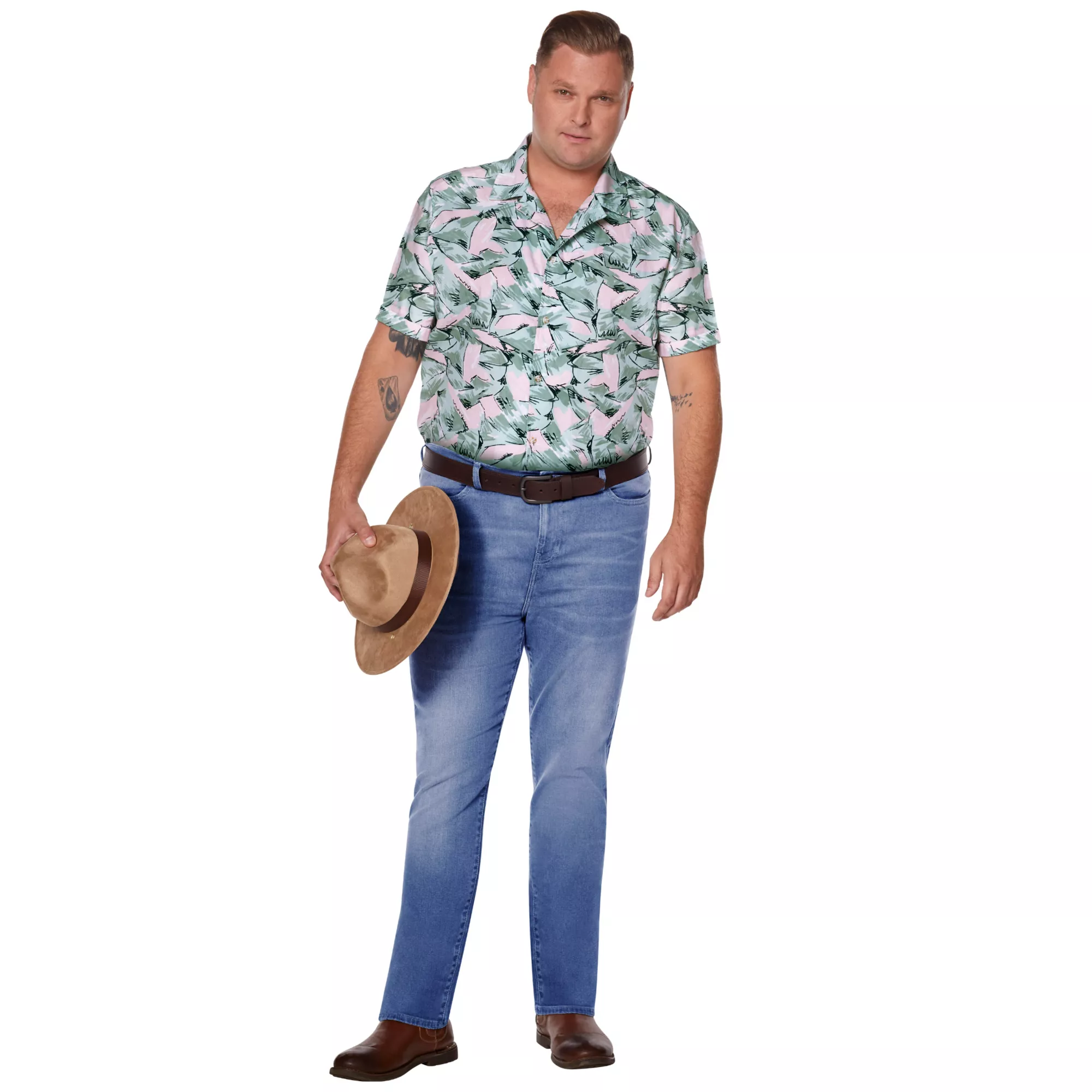 Hopper Button Down Plus Size Shirt - Stranger Things at Spirit Halloween