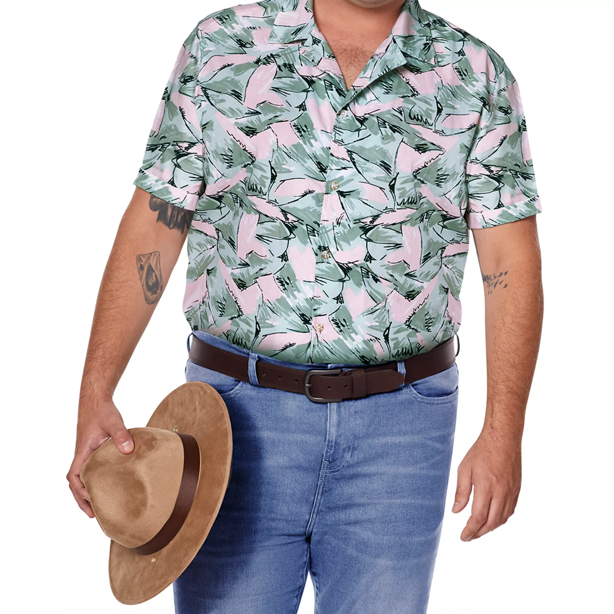 Hopper Button Down Plus Size Shirt - Stranger Things at Spirit Halloween