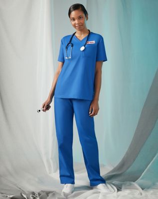 Adult Blue Medical Scrubs Costume