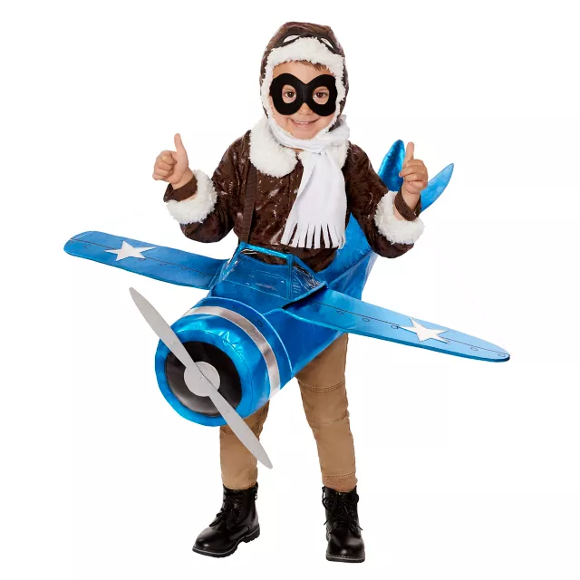 Toddler Ride Along Plane and Pilot Costume Spirithalloween