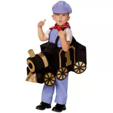 Toddler Ride-Along Train and Conductor Costume at Spirit Halloween