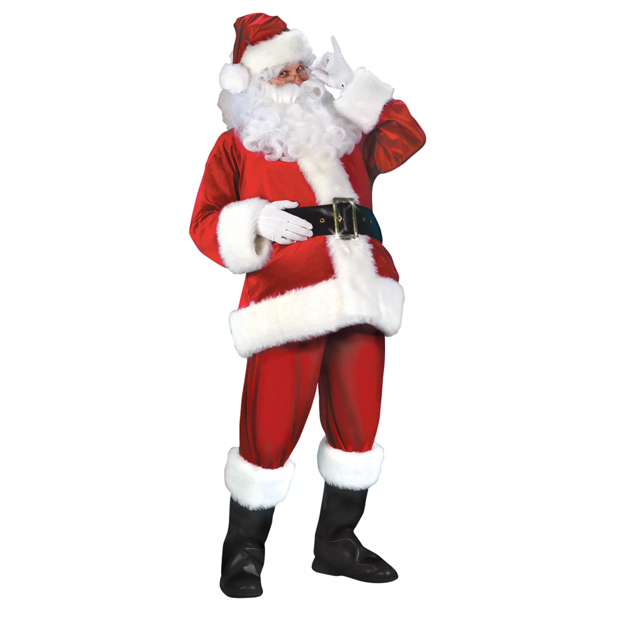 Adult Velvet Santa Suit Deluxe at Spencer's