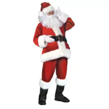 Adult Velour Plus Size Santa Suit Deluxe at Spencer's