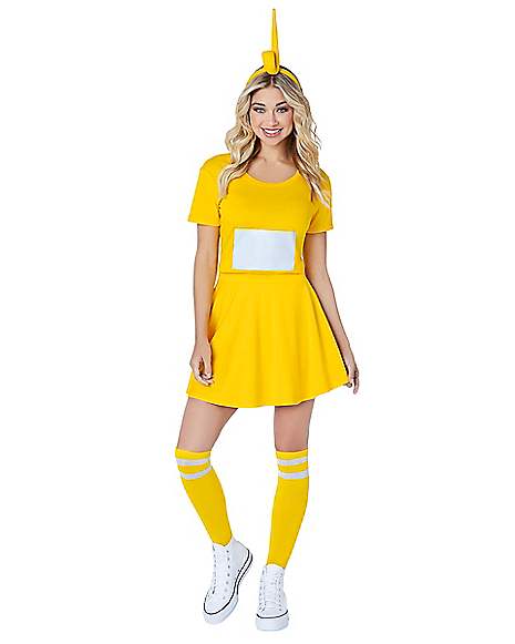 Adult Laa Laa Teletubbies Licensed Kids TV Fancy Dress Costume Party Outfit 