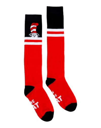 Red Cat in the Hat Knee High Socks  Dr. Seuss by Spirit Halloween