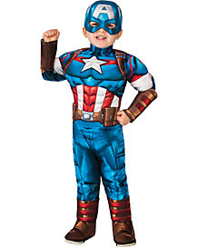 Boys Captain Superhero America Fancy Dress Costume Childrens Book Day Outfit 