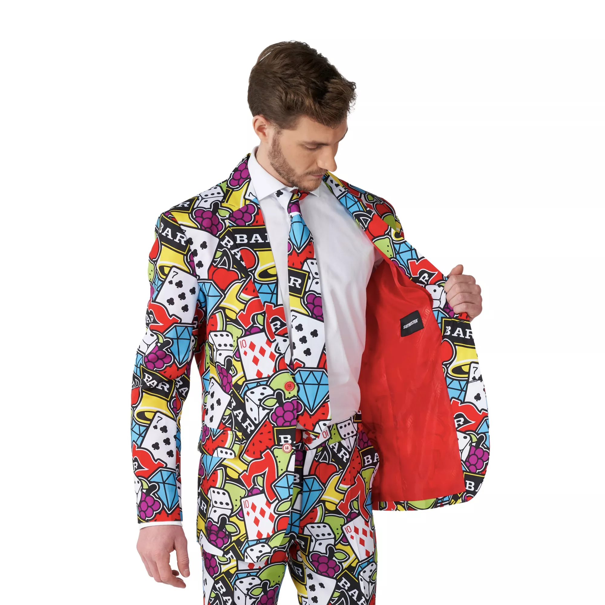 Adult Casino Icons Party Suit at Spencer's