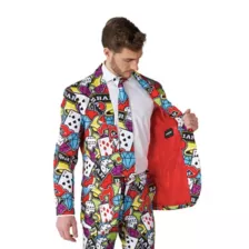 Adult Casino Icons Party Suit at Spencer's