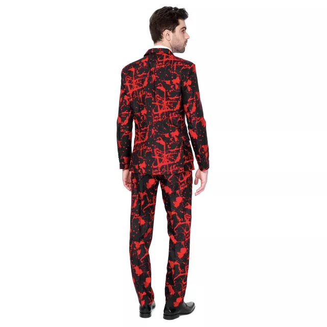 Adult Black Blood Spatter Party Suit at Spencer's
