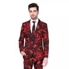 Adult Black Blood Spatter Party Suit at Spencer's