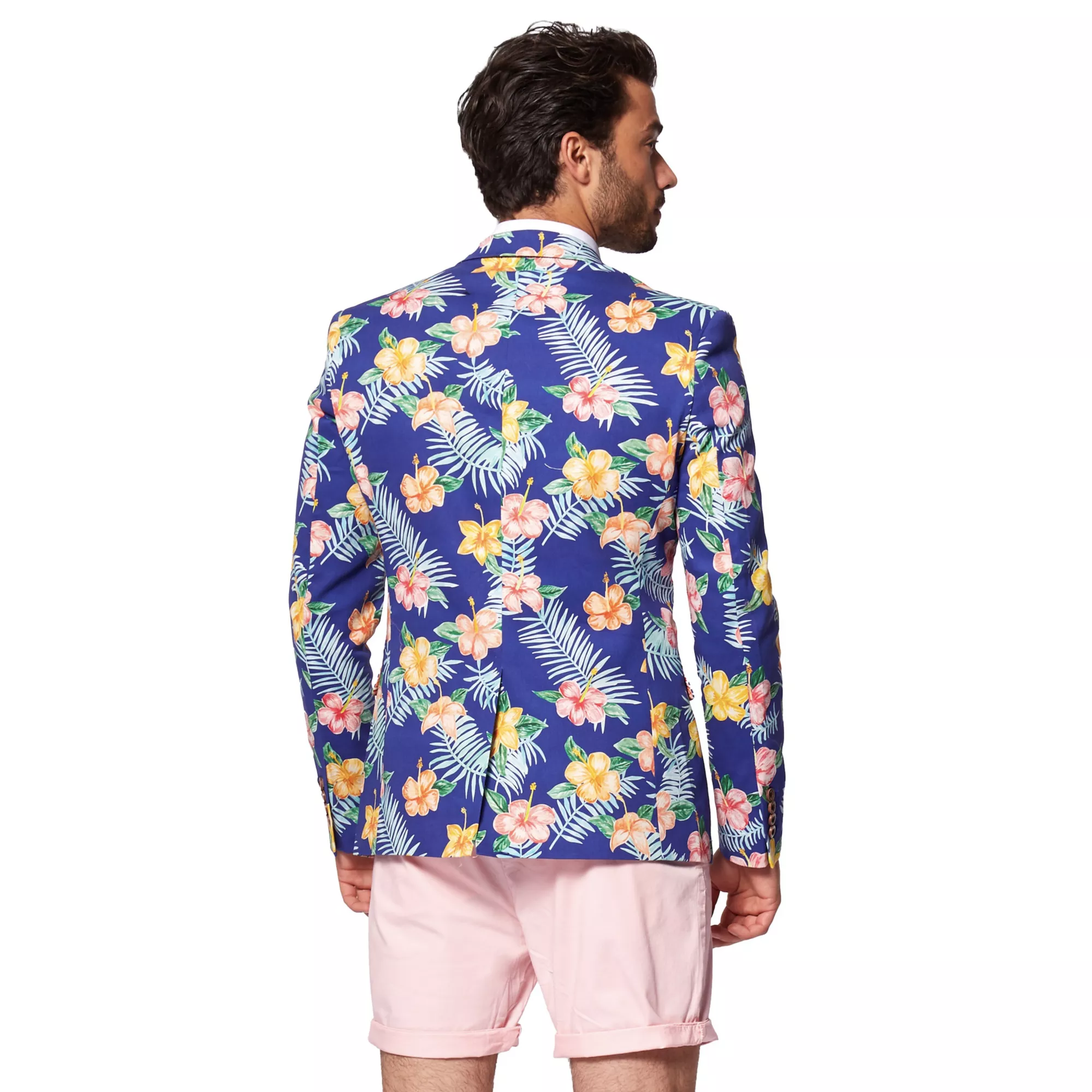 Adult Blue Tropical Flower Deluxe Party Suit at Spirit Halloween