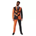 Adult Pinstripe Jack-O-Lantern Party Suit at Spirit Halloween