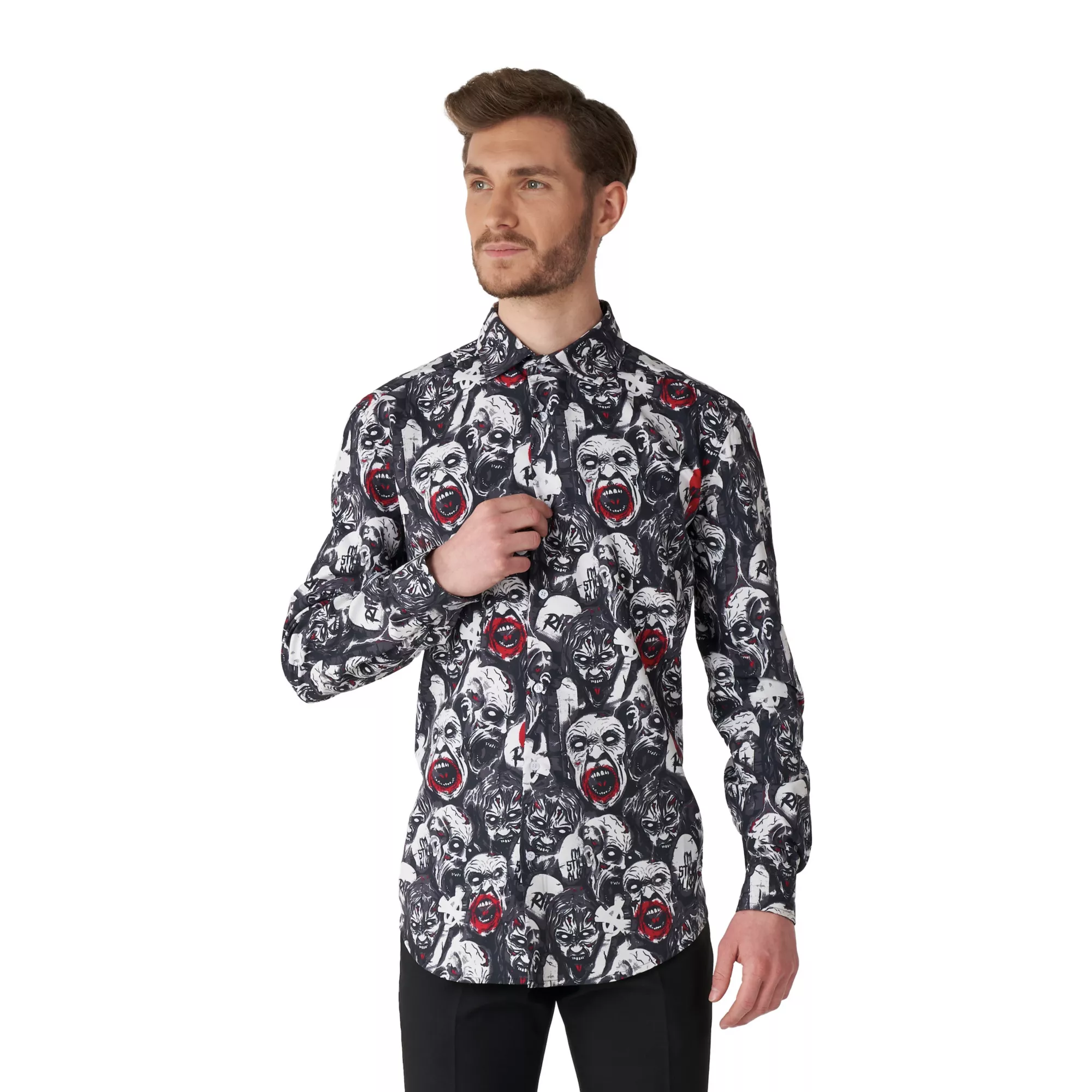 Zombie Heads Button Down Shirt at Spirit Halloween