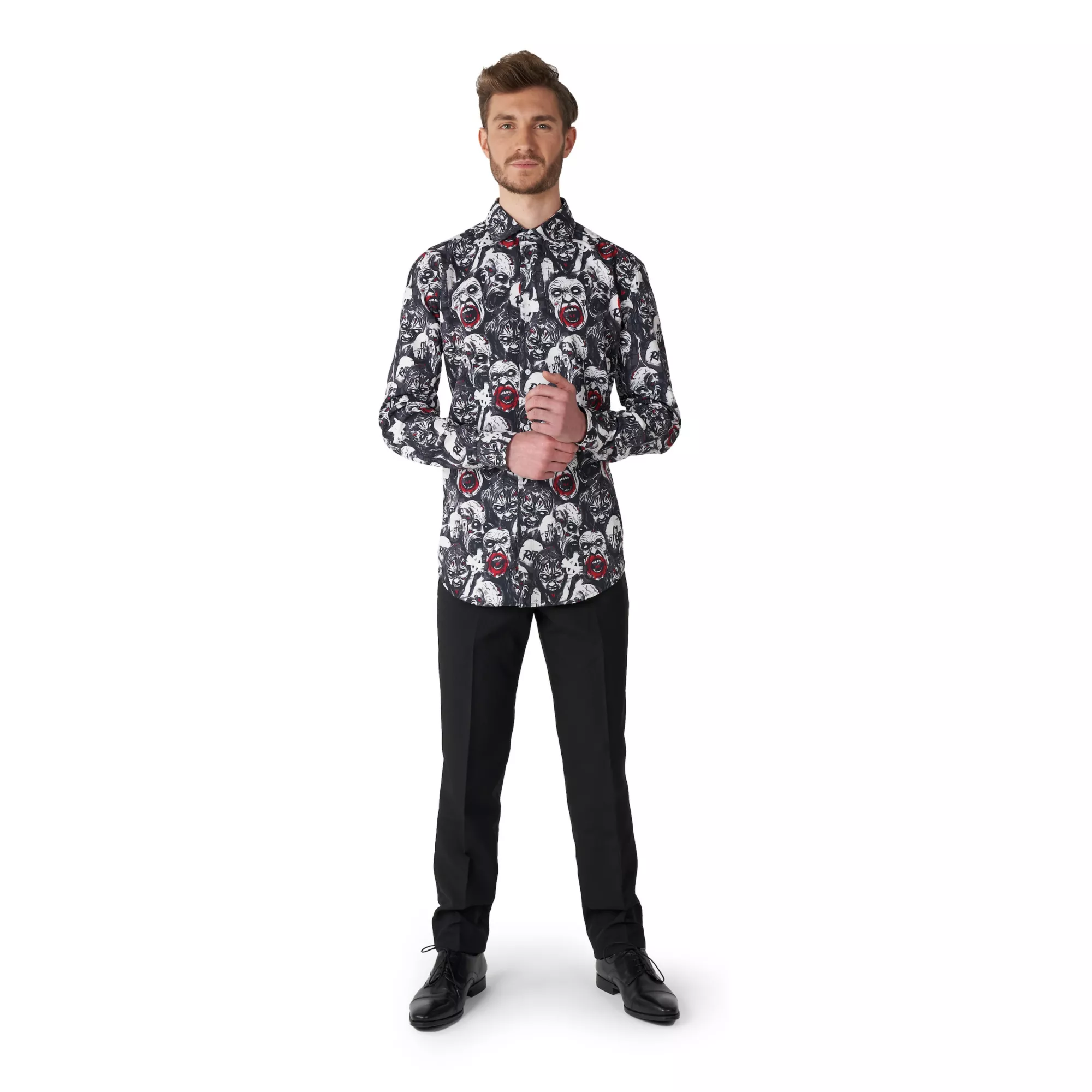 Zombie Heads Button Down Shirt at Spirit Halloween