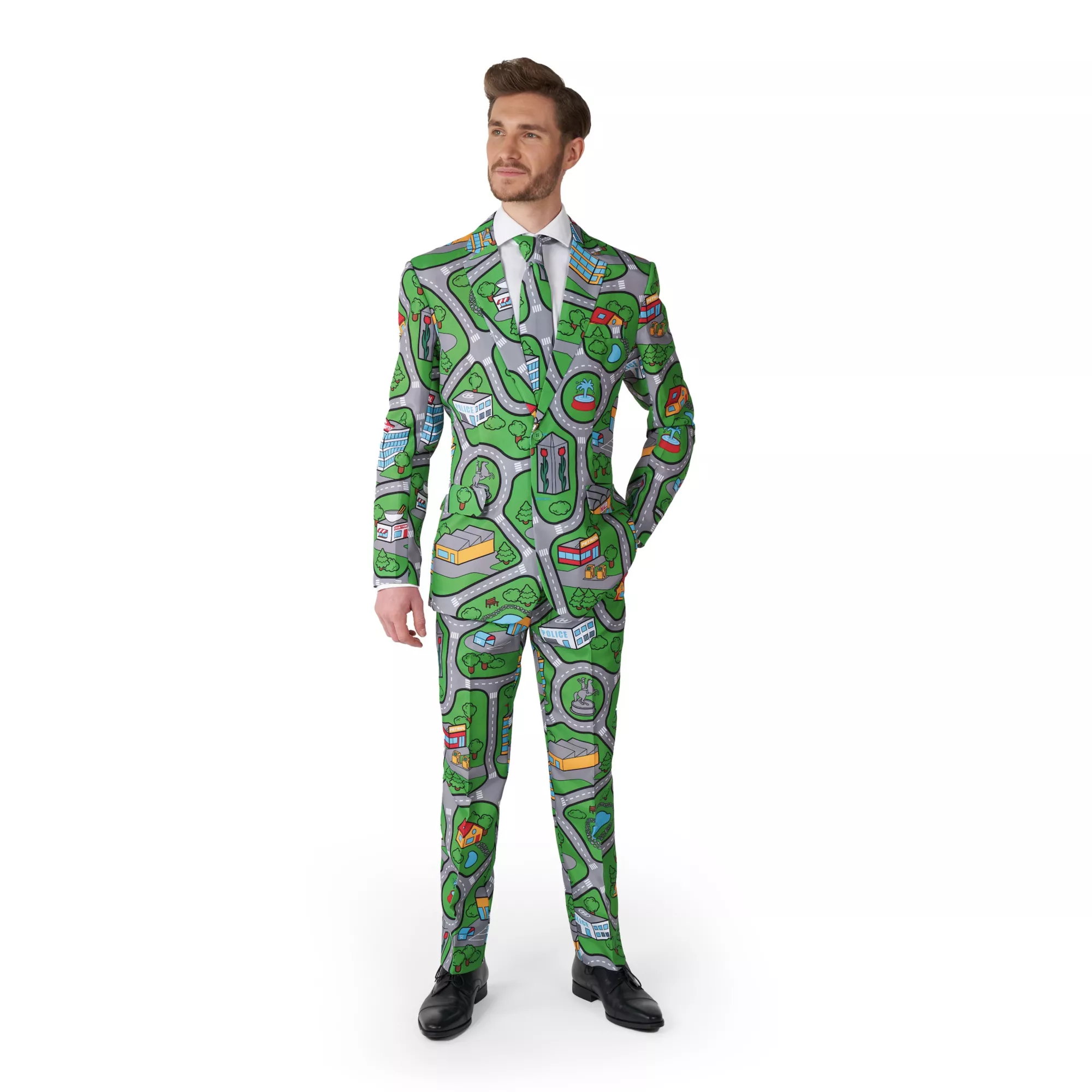 Adult Nostalgic Carpet City Party Suit at Spencer's
