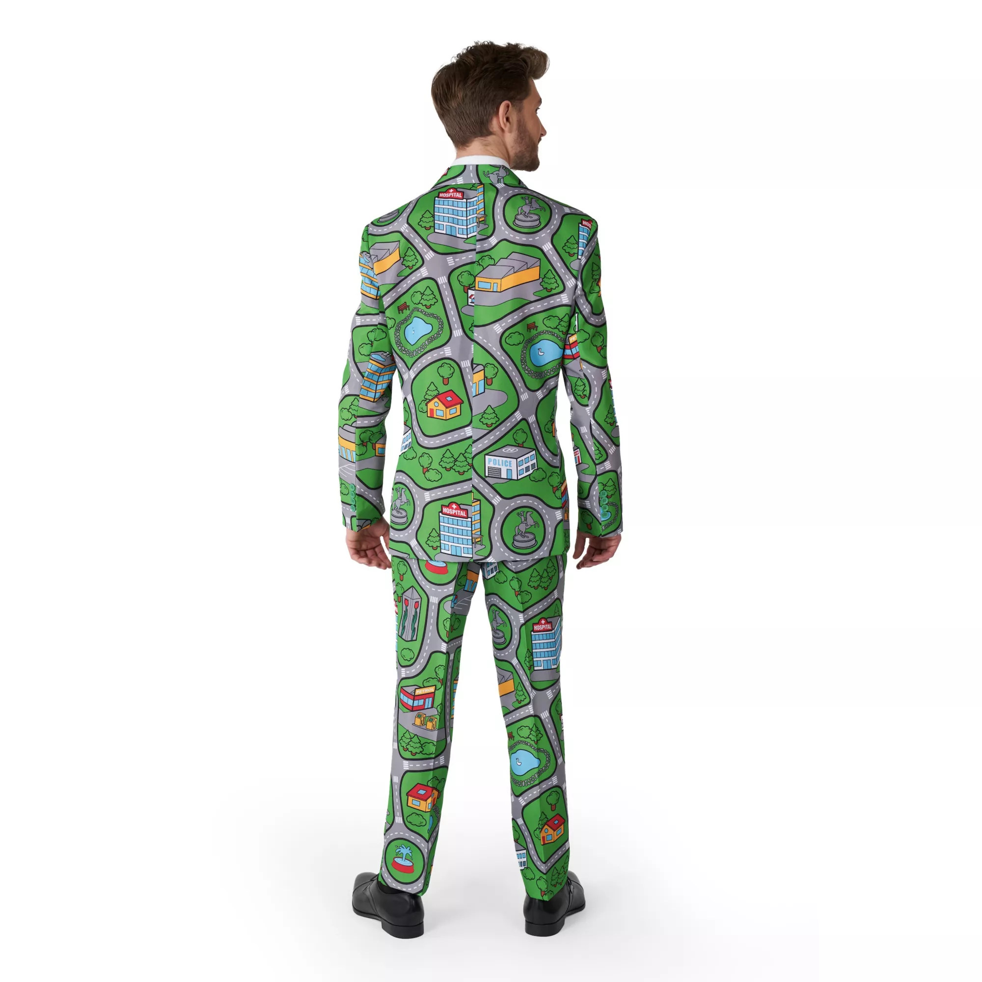 Adult Nostalgic Carpet City Party Suit at Spencer's