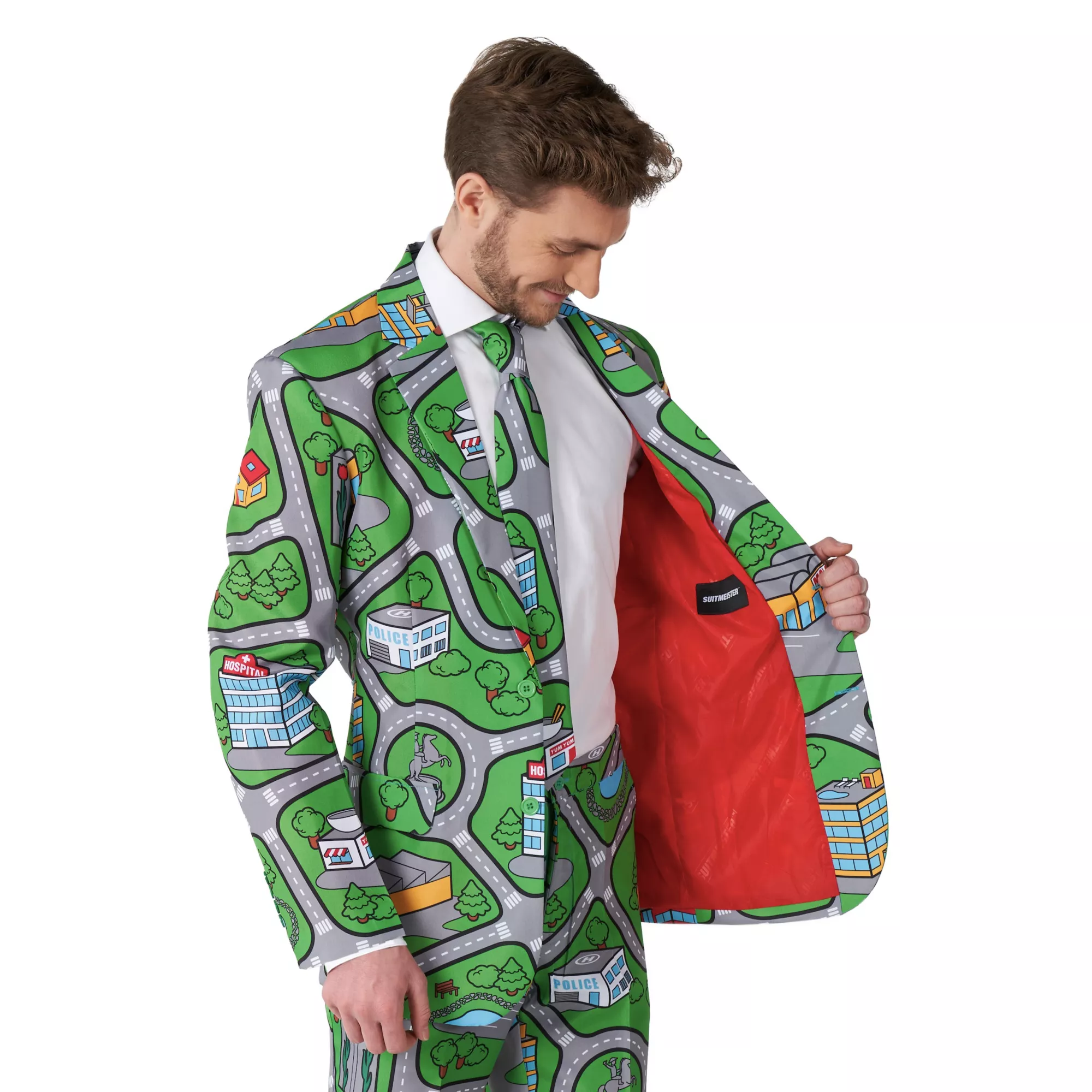 Adult Nostalgic Carpet City Party Suit at Spencer's