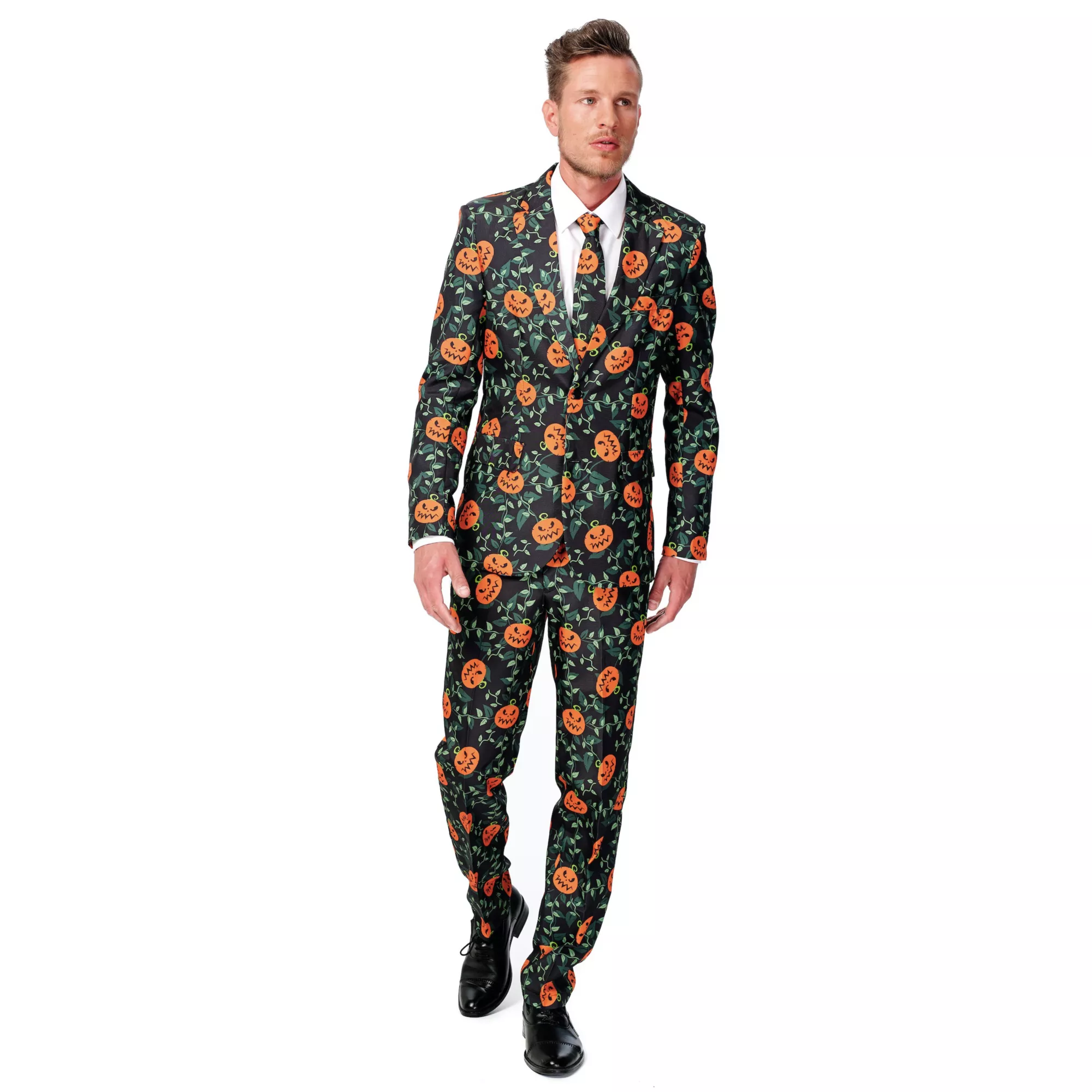 Adult Pumpkin Leaves Party Suit at Spencer's