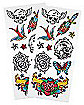 Butterfly and Skull Sleeve Temporary Tattoos