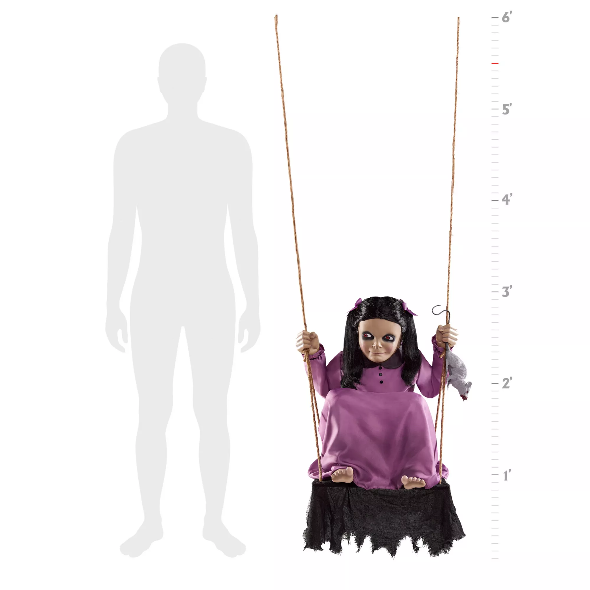 6 Ft Rat Girl Animatronic at Spirit Halloween