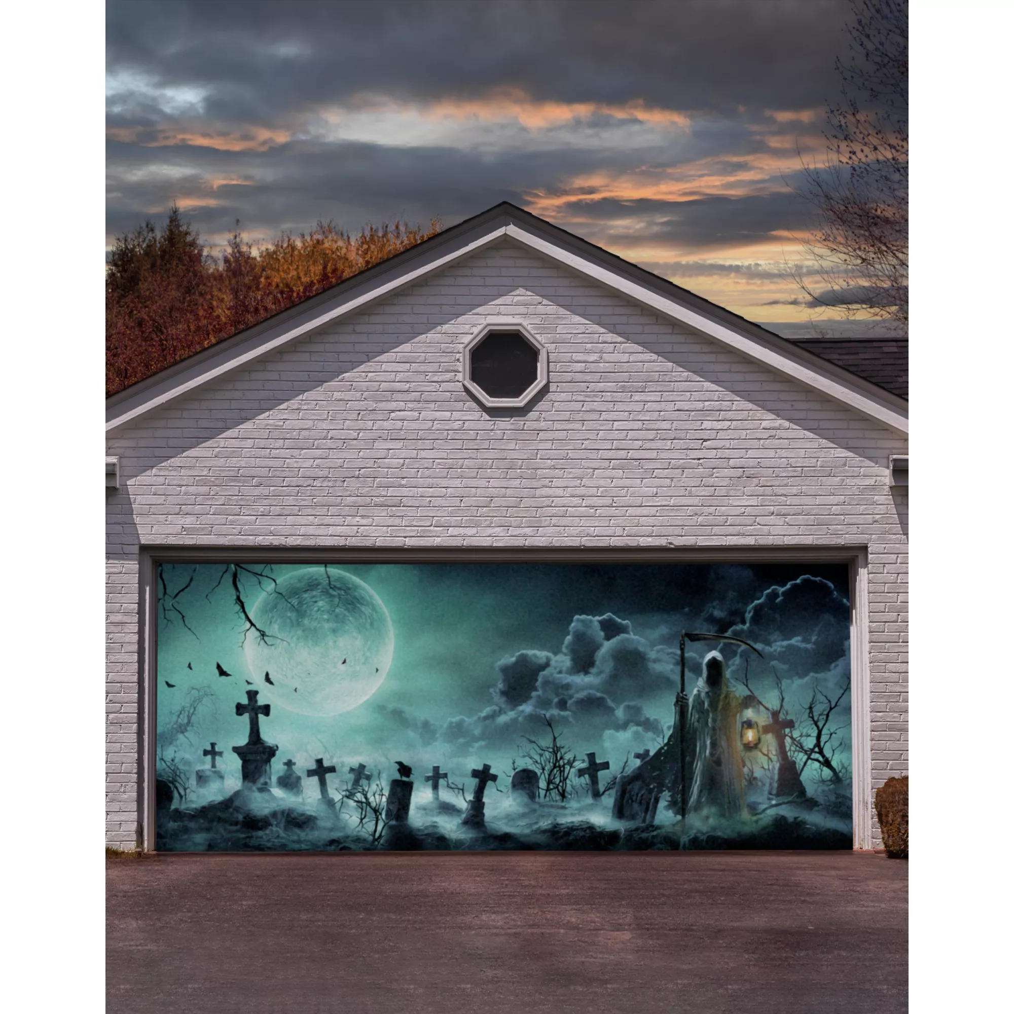 Reaper Graveyard Garage Double Door Cover at Spirit Halloween
