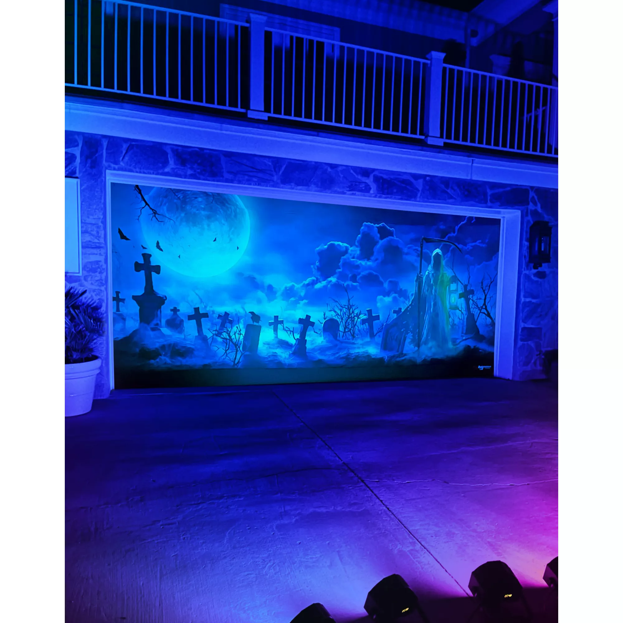 Reaper Graveyard Garage Double Door Cover at Spirit Halloween