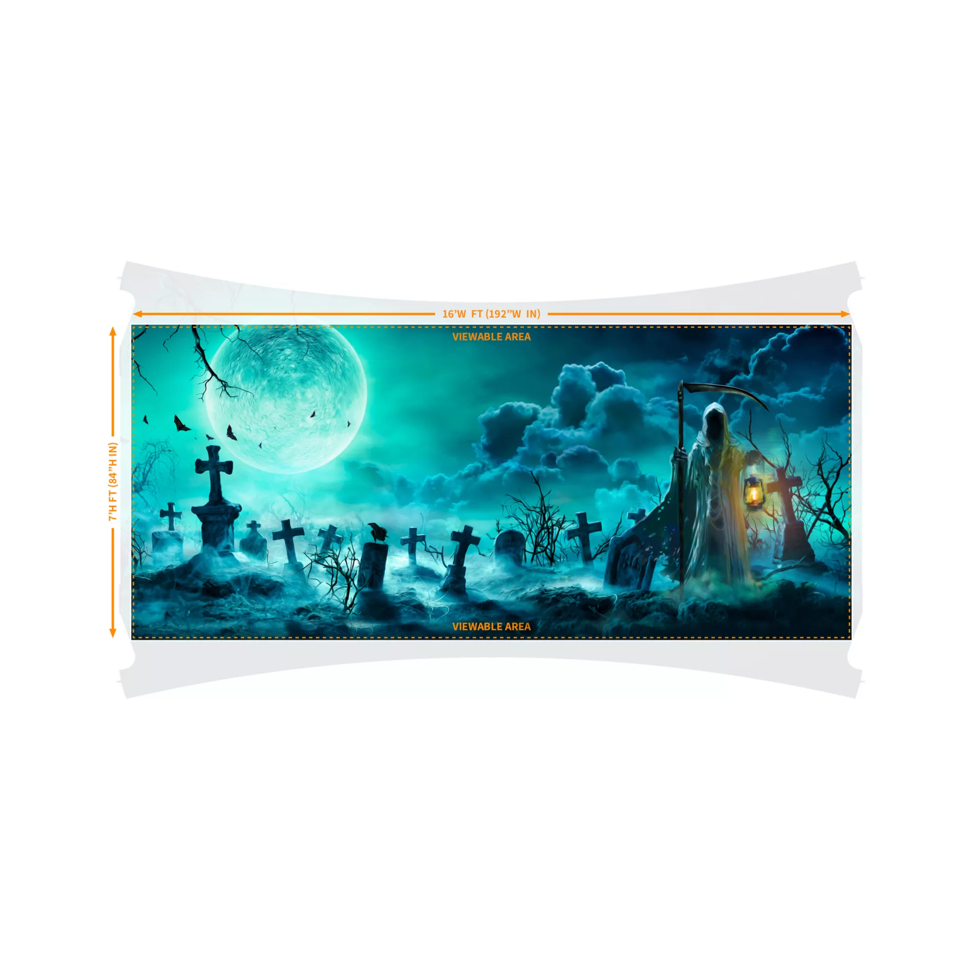 Reaper Graveyard Garage Double Door Cover at Spirit Halloween