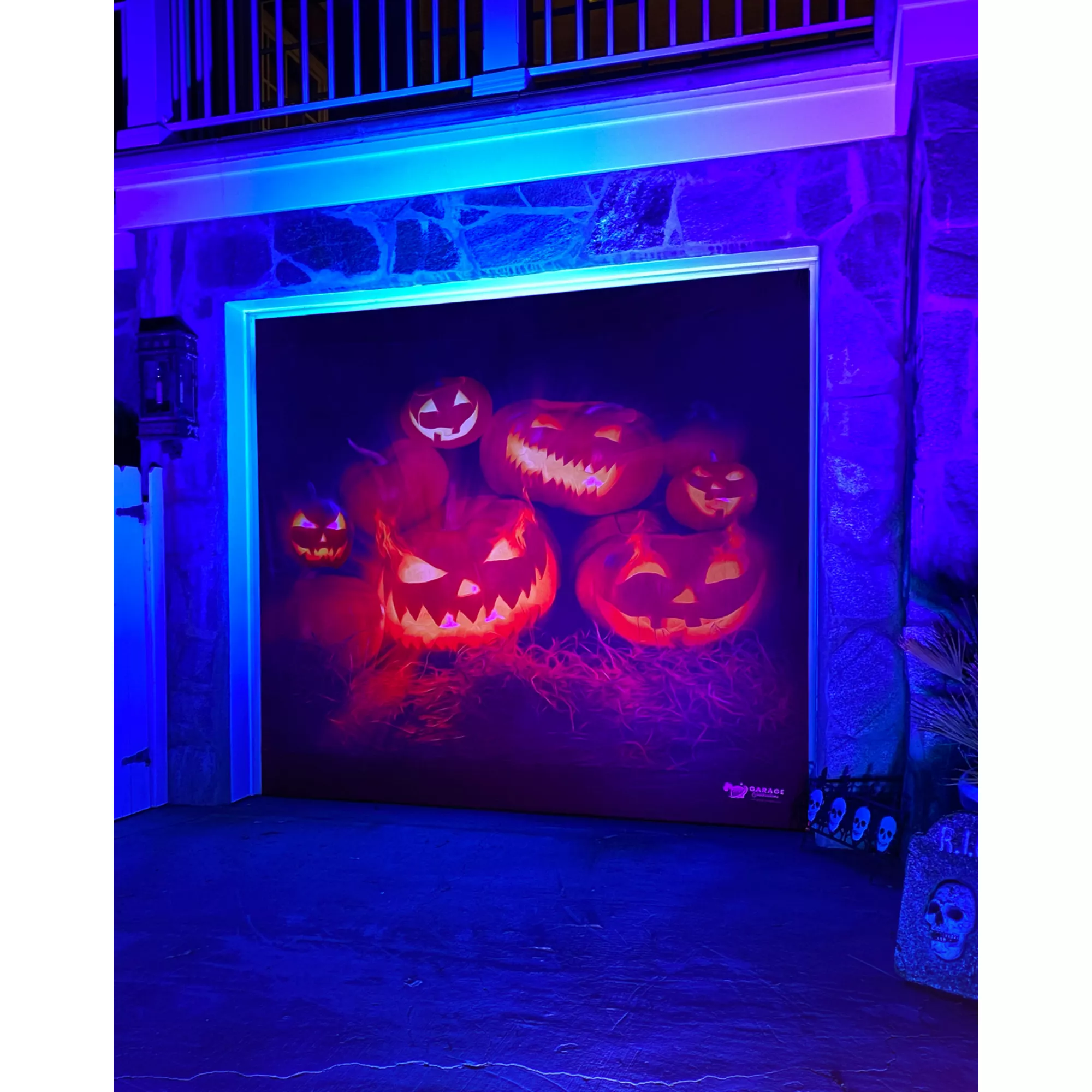 Evil Pumpkins Garage Single Door Cover at Spirit Halloween