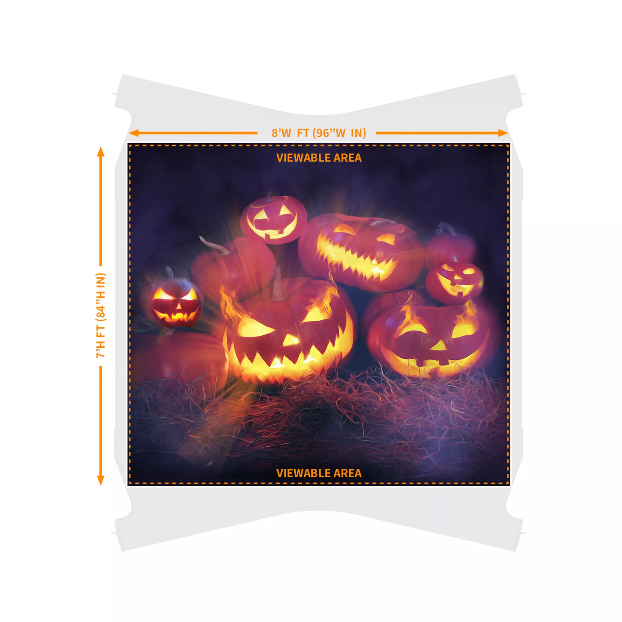 Evil Pumpkins Garage Single Door Cover at Spirit Halloween