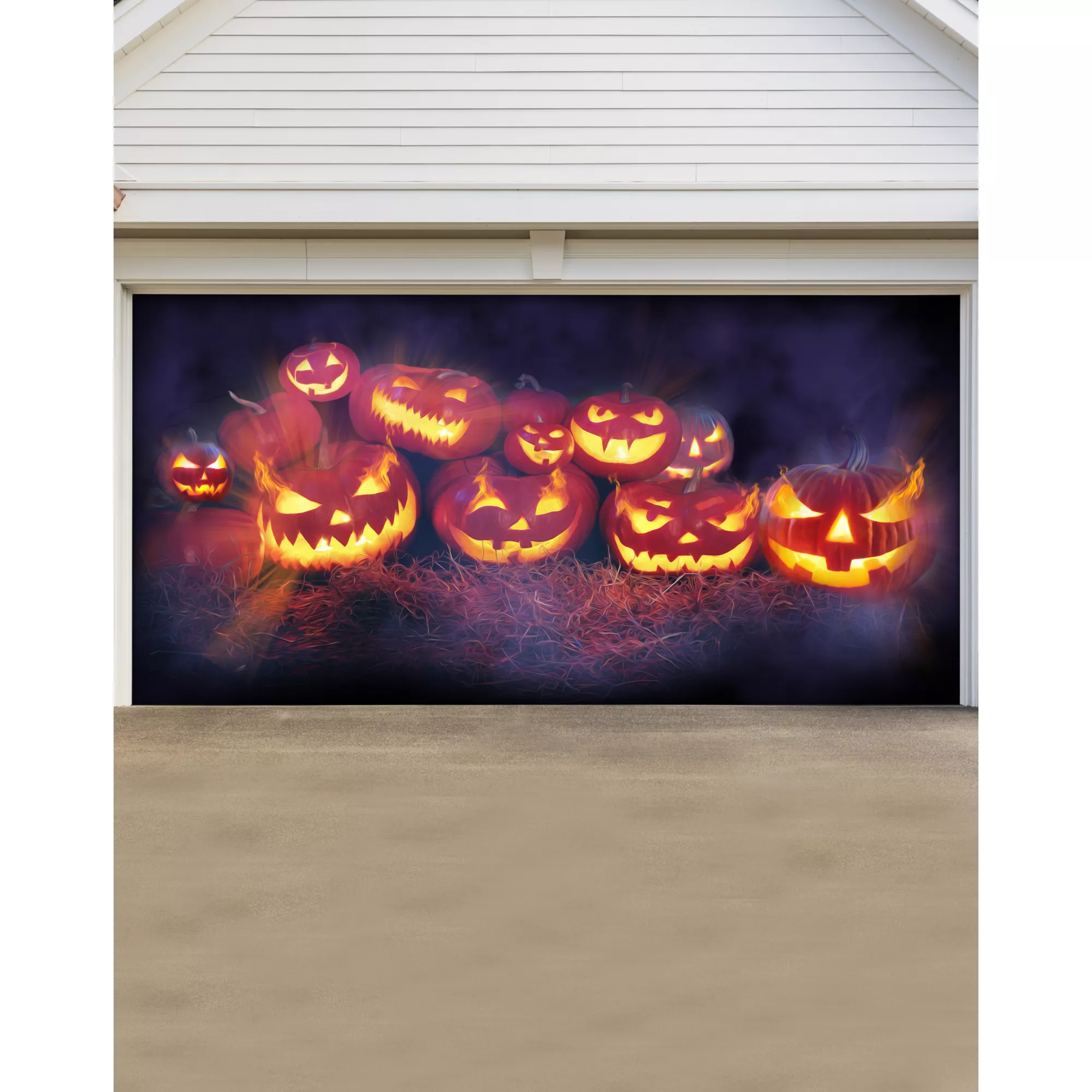 Evil Pumpkins Garage Double Door Cover at Spirit Halloween