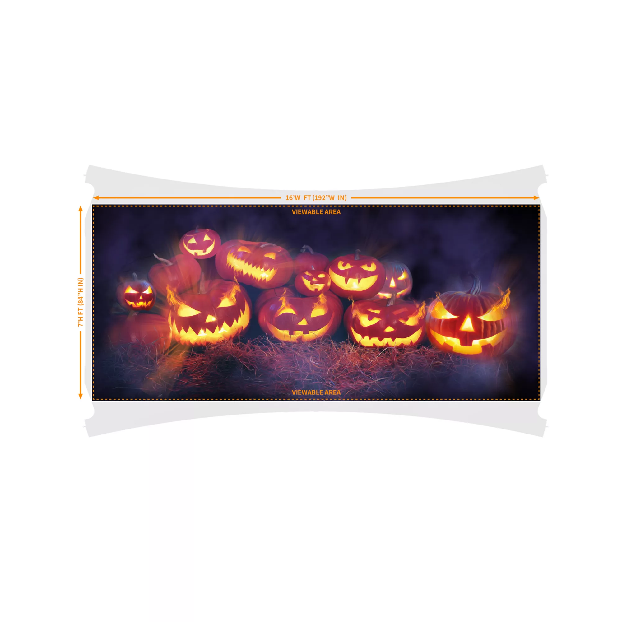 Evil Pumpkins Garage Double Door Cover at Spirit Halloween