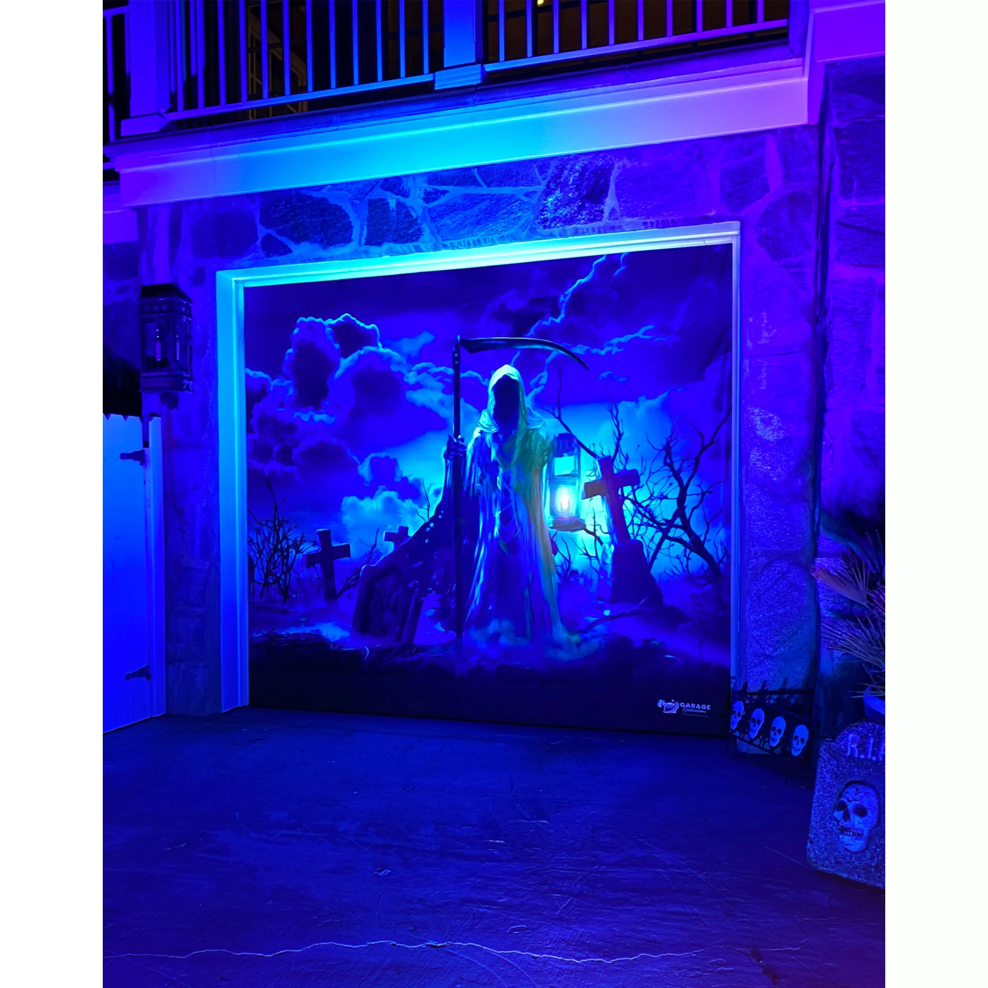 Haunted Reaper Garage Single Door Cover at Spirit Halloween