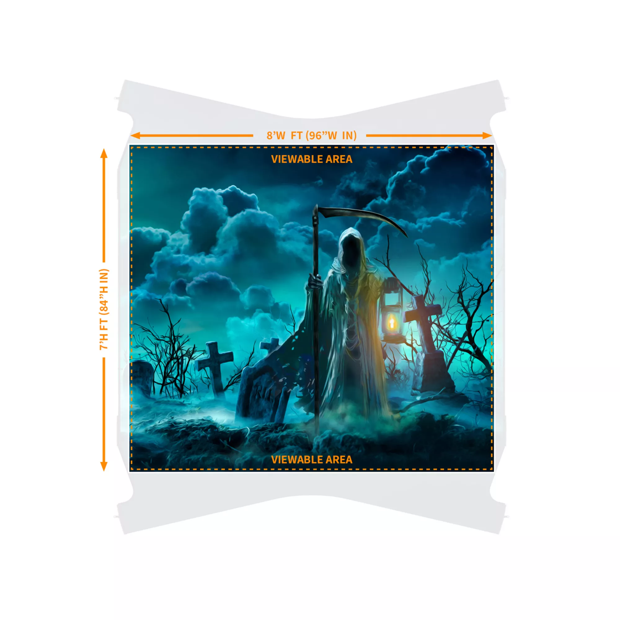 Haunted Reaper Garage Single Door Cover at Spirit Halloween