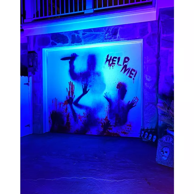 Bloody Hands Garage Single Door Cover at Spirit Halloween