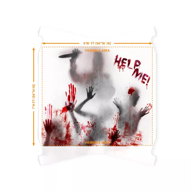 Bloody Hands Garage Single Door Cover at Spirit Halloween
